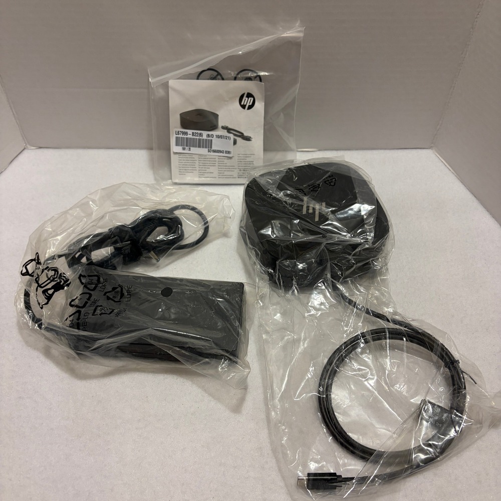 HP USB-C Dock G5 HSN-IX02 5TW10UT#ABA with 120W Power Adapter Black